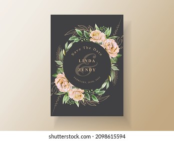 Wedding invitation elegant black theme