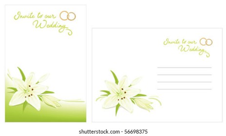 Wedding invitation and envelope