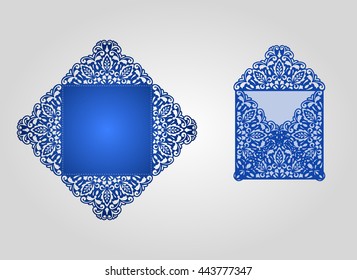 \Wedding invitation envelope for  machine of laser cutting.