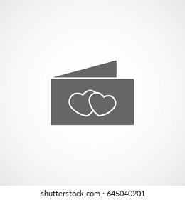 Wedding Invitation Flat Icon On White Background