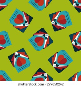 wedding invitation flat icon,eps10 seamless pattern background