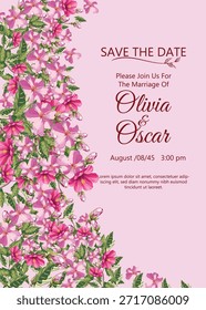 Invitación de boda con Vector de diseño floral