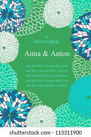 Wedding invitation. Floral Frame.