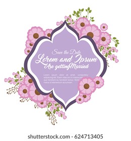 wedding invitation floral frame