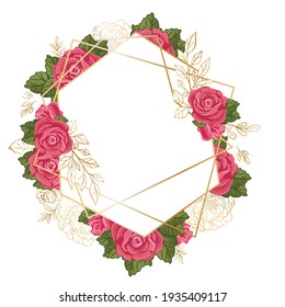 Wedding invitation floral invite card art design vector image