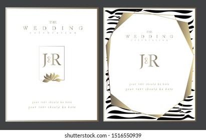 Wedding Invitation, floral invite, rsvp modern card. Design in copper peony with navy black and tropical leaf greenery eucalyptus branches decorative Vector elegant rustic template