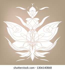 Wedding Invitation, floral invite thank you, modern card Design:  decorative stylized flower. Vector elegant vector template.
