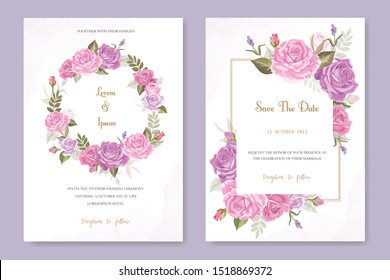 Wedding Invitation Floral Vector Stock Vector (Royalty Free) 1518869372