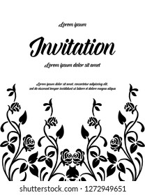 wedding invitation Floral vector background hand draw vector art
