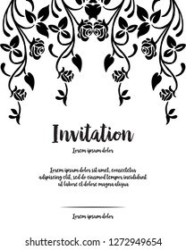 wedding invitation Floral vector background hand draw vector art
