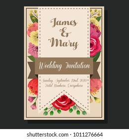 wedding invitation flower