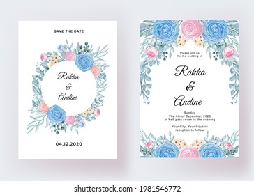 invitación de boda con flor Ranunculus romántico