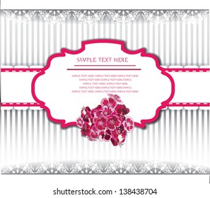 wedding invitation with flowers
