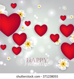 Wedding invitation with flowers