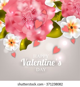 Wedding invitation with flowers
