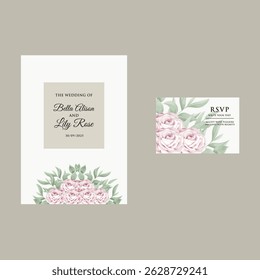 Wedding invitation , flowers, leaves, watercolor, isolated on black Sketched wreath, floral and herbs garland with green, greenery color. 
