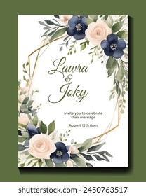 Diseño de Plantilla de folleto de invitación de Boda