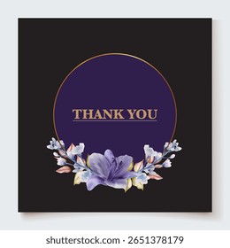 MARCO DE INVITACIÓN DE BODA CON DECORACIONES FLORALES Y HOJAS FRESCAS
