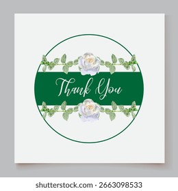 MARCO DE INVITACIÓN DE BODA CON DECORACIONES FLORALES Y HOJAS FRESCAS