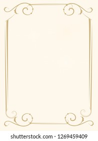 Wedding invitation or frame of honor Gold cover report