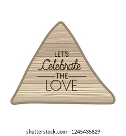 wedding invitation in frame of wooden