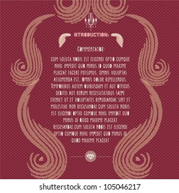 Wedding invitation / Gothic / victorian template / illustration