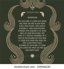 Wedding invitation / Gothic / victorian template / illustration