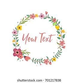 Wedding Invitation, Greeting Card. Circle Vector Instagram Background Template Illustration Design