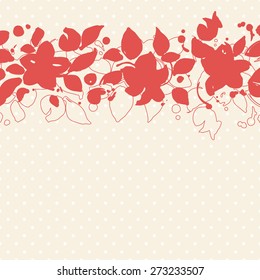 Wedding invitation. Greeting card with flowers, can be used as invitation card for wedding, birthday and other holiday and summer background. Vector illustration.