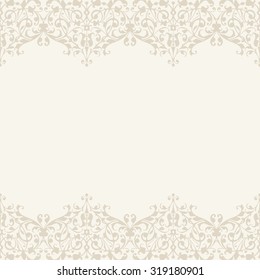 Wedding invitation or greeting card with lace border