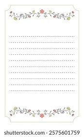 Wedding, invitation, happy birthday card with elegant floral template. Greeting and thank you card with floral prints