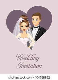 Wedding Invitation Happy Couple