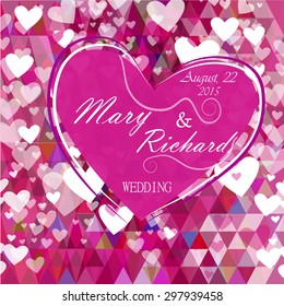 Wedding invitation heart. Vector