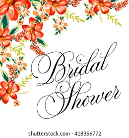 Wedding invitation with hibiscus and sakura flowers, palm leaf. Wedding card or invitation with abstract floral background. Elegance pattern with flowers roses floral illustration vintage style