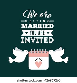 wedding invitation icon  design 