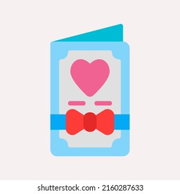 Wedding invitation icon in flat style, use for website mobile app presentation