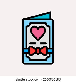 Wedding invitation icon in flat style, use for website mobile app presentation