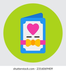 Wedding invitation icon in flat style, use for website mobile app presentation