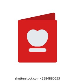 wedding invitation icon flat style