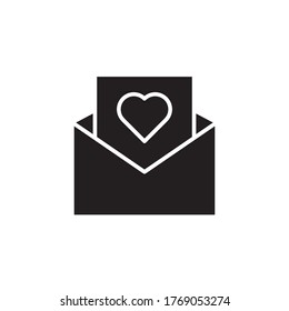 wedding invitation icon glyph vector illustration black design. isolated on white background