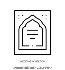 wedding invitation icon. Linear style sign isolated on white background. Vector illustration