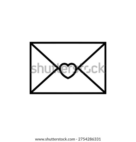 Wedding invitation icon logo design. Love letter sign and symbol. Envelope icon. Marriage ceremony invitation.
