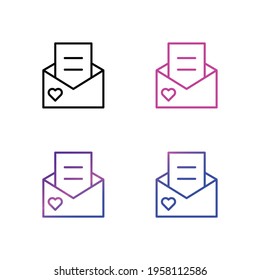 Juego de iconos de invitación de boda, eps 10