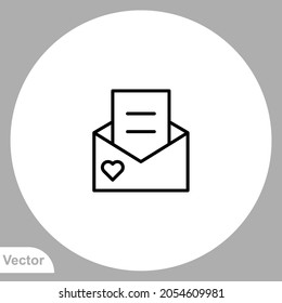 Wedding invitation icon sign vector,Symbol, logo illustration for web and mobile