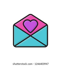 wedding invitation icon vector fill outline style design