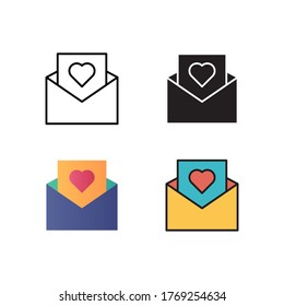 wedding invitation icon vector illustration with different style design. isolated on white background