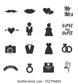 wedding invitation icon vector illustration