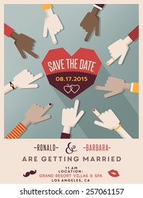 Wedding invitation illustration