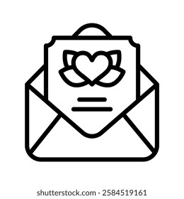 Wedding Invitation line icon, vector, pixel perfect, illustrator file