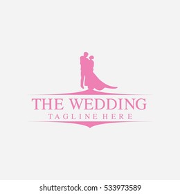 Wedding invitation Logo Design template. Vector Illustration